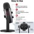 JMARY MC-PW10 Professional 4 Sound Modes USB Desktop Condenser Microphone - Black